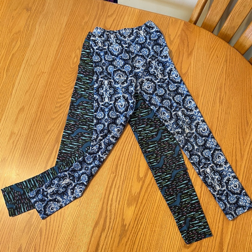 EUC Set of 2 LuLaRoe L/XL girls awesome leggings base color black